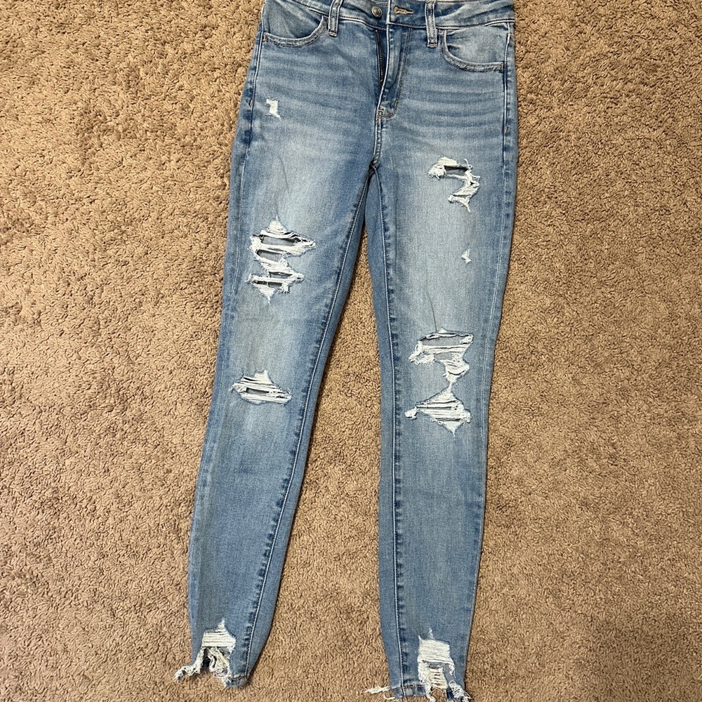 Distressed Blue Women's Jeans